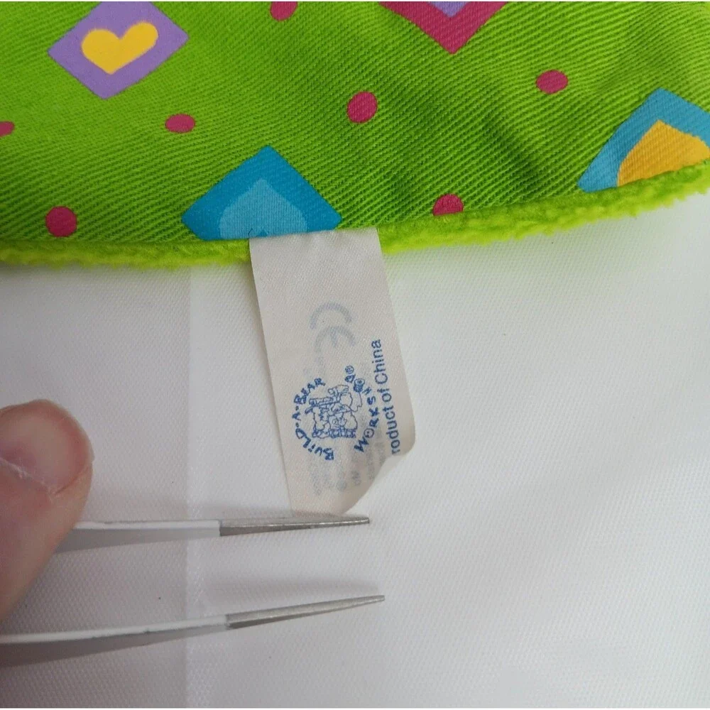 Build a Bear Mini Purple Silver Bear Stuffed Unicorn Float Green Fleece Blanket